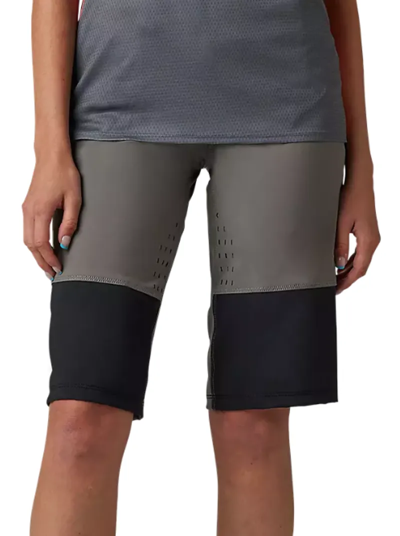 Fox Racing Women's Defend Race Shorts in Pewter Grey-1